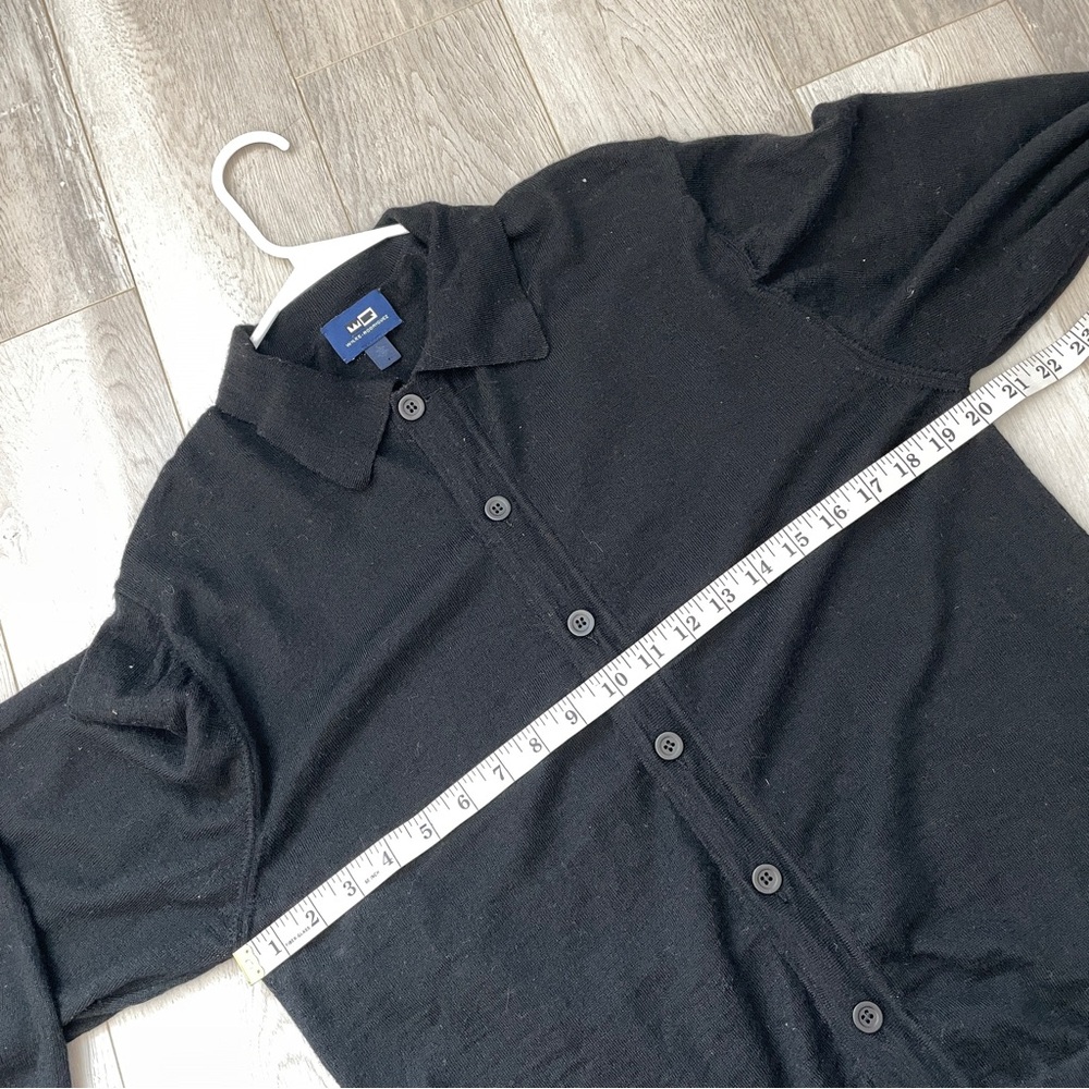 Wool Collared Cardigan Sweater Button Front Mens … - image 3